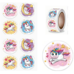 Silly Cute Unicorn Stickers - Roll of 50's 